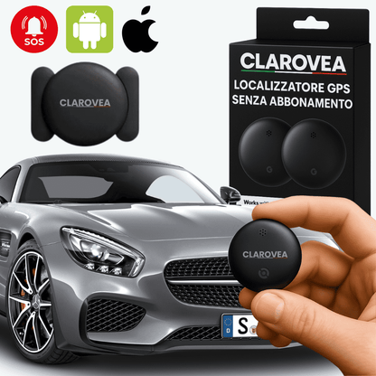 Clarovea™ – GPS per Auto Senza Abbonamento – Compatibile con Android e iOS Find My