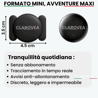 Clarovea™ – GPS Tracker per Bambini Senza Abbonamento – Funziona con Android e iOS