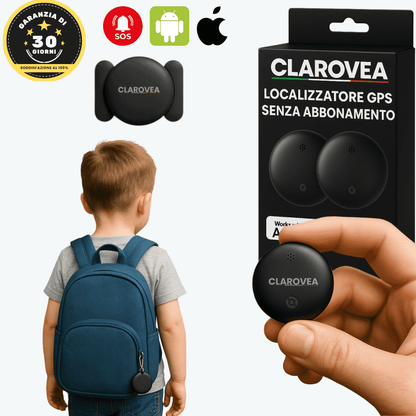 Clarovea™ – GPS Tracker per Bambini Senza Abbonamento – Funziona con Android e iOS