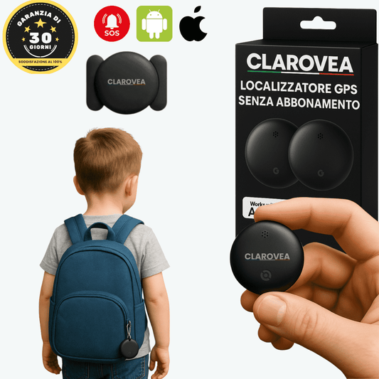Clarovea™ – GPS Tracker per Bambini Senza Abbonamento – Funziona con Android e iOS