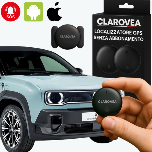 Clarovea™ – Localizzatore GPS Intelligente per Auto – Funziona con Android e iOS Find My