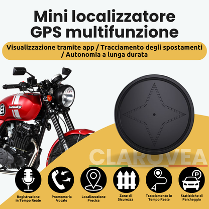 Clarovea™ – Localizzatore GPS Moto Senza Abbonamento, Discreto e Affidabile