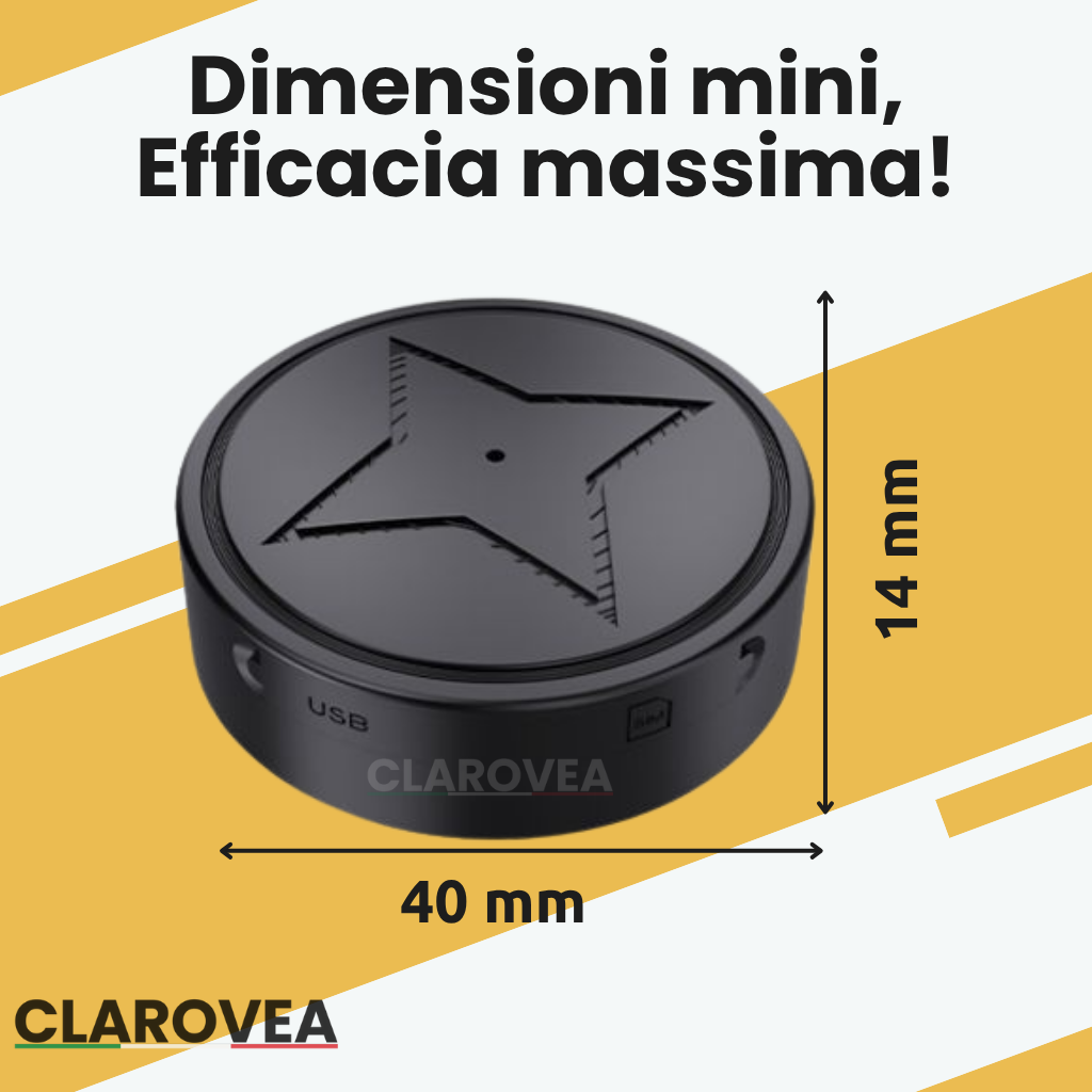 Clarovea™ – Localizzatore GPS Moto Senza Abbonamento, Discreto e Affidabile