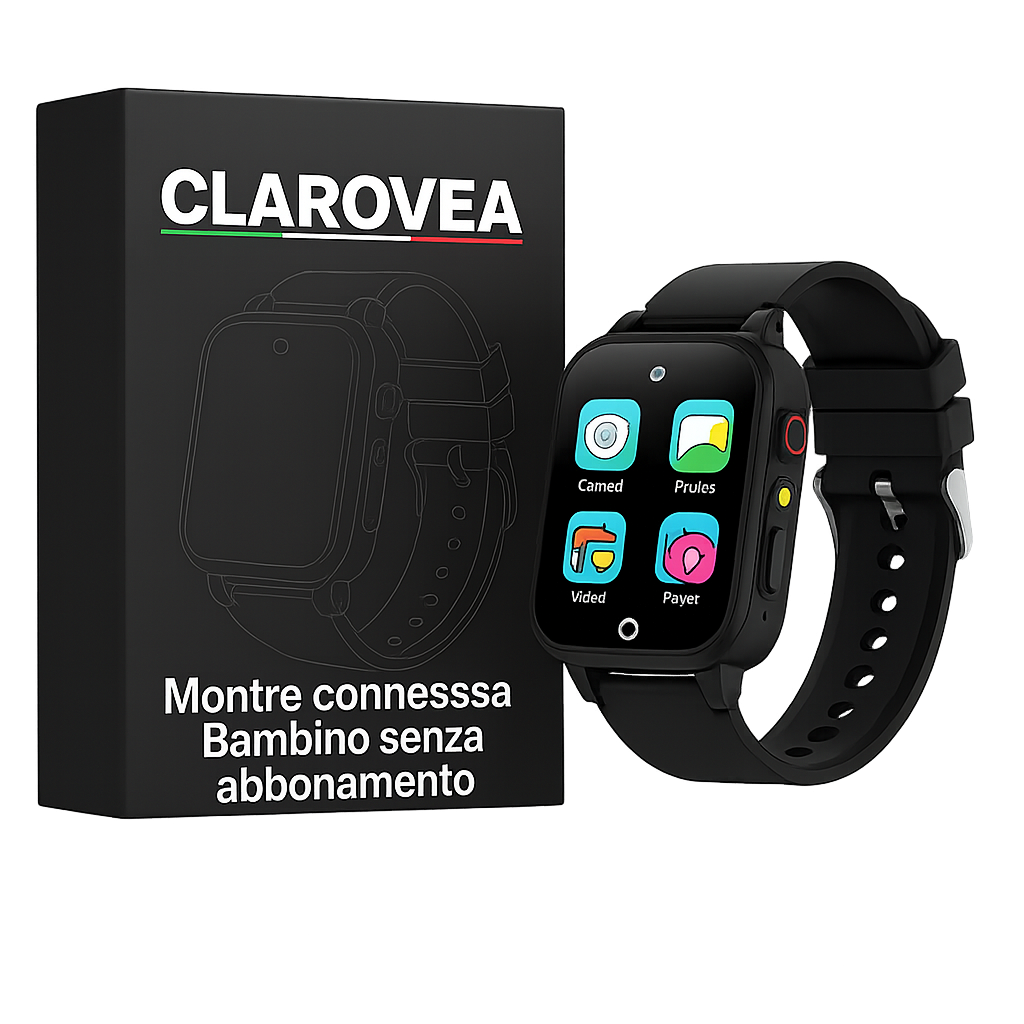 Clarovea™ – Smartwatch Interattivo per Bambini con Videocamera HD e Giochi Educativi