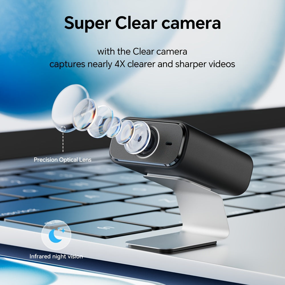 Clarovea™ – Telecamera Wi-Fi di Sicurezza con Visione Notturna e Sensore di Movimento